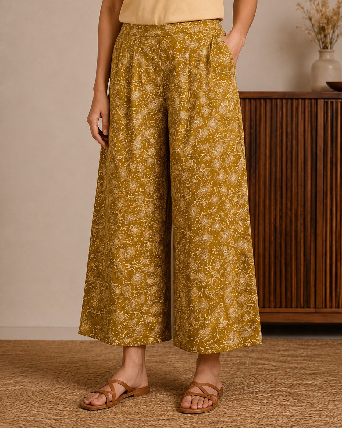 Palazzo: Meher Green Cotton