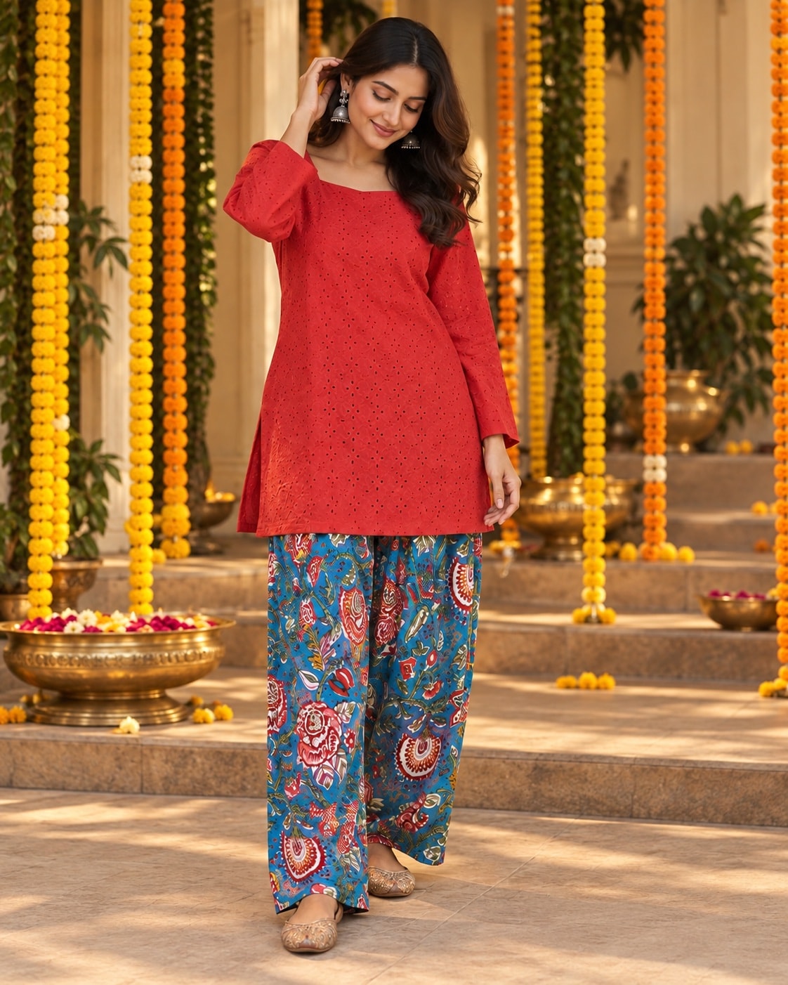 Festive Hakoba Farshi Set: Aarika
